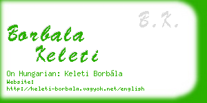 borbala keleti business card